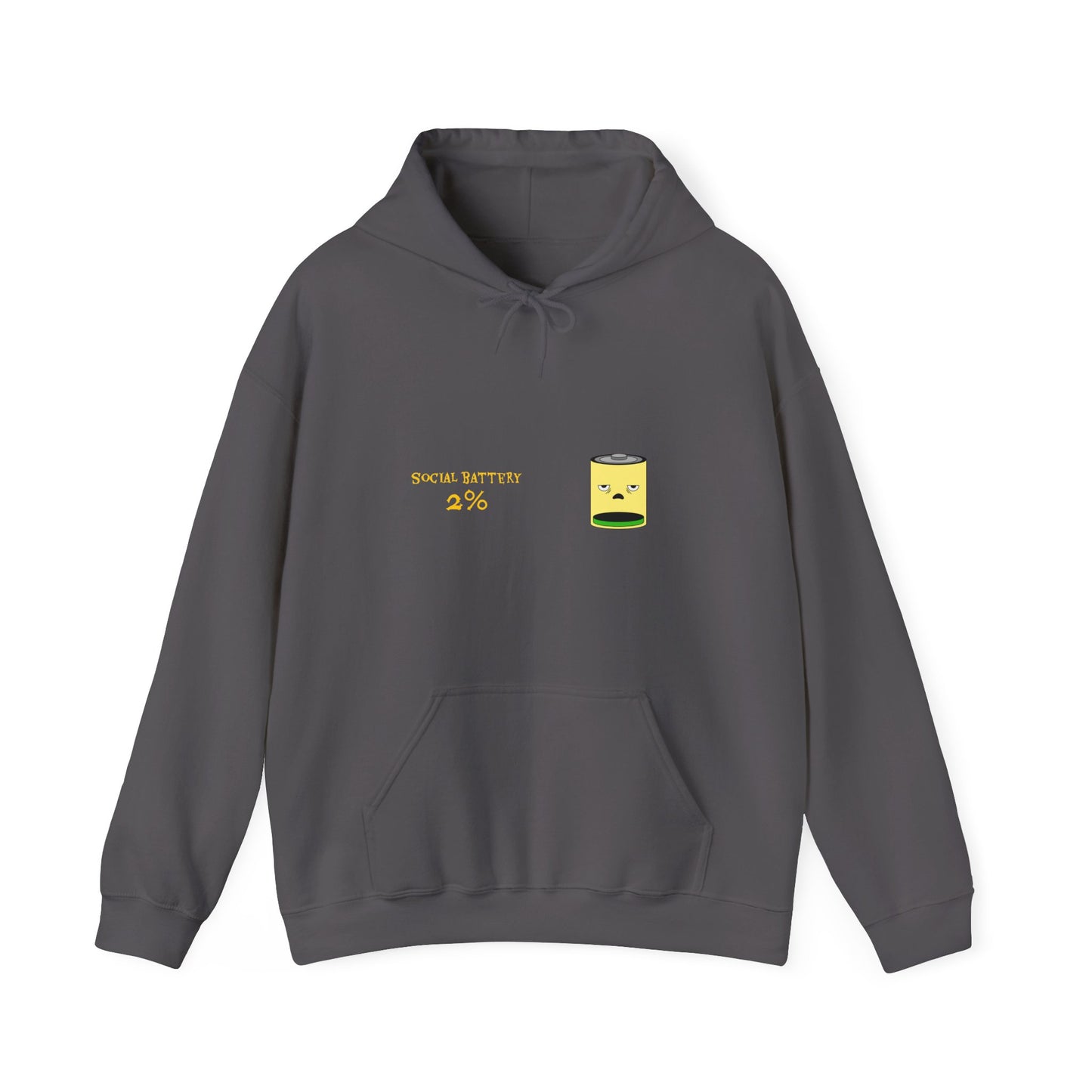 Social battery 2% Unisex Heavy Blend™ Hooded Sweatshirt