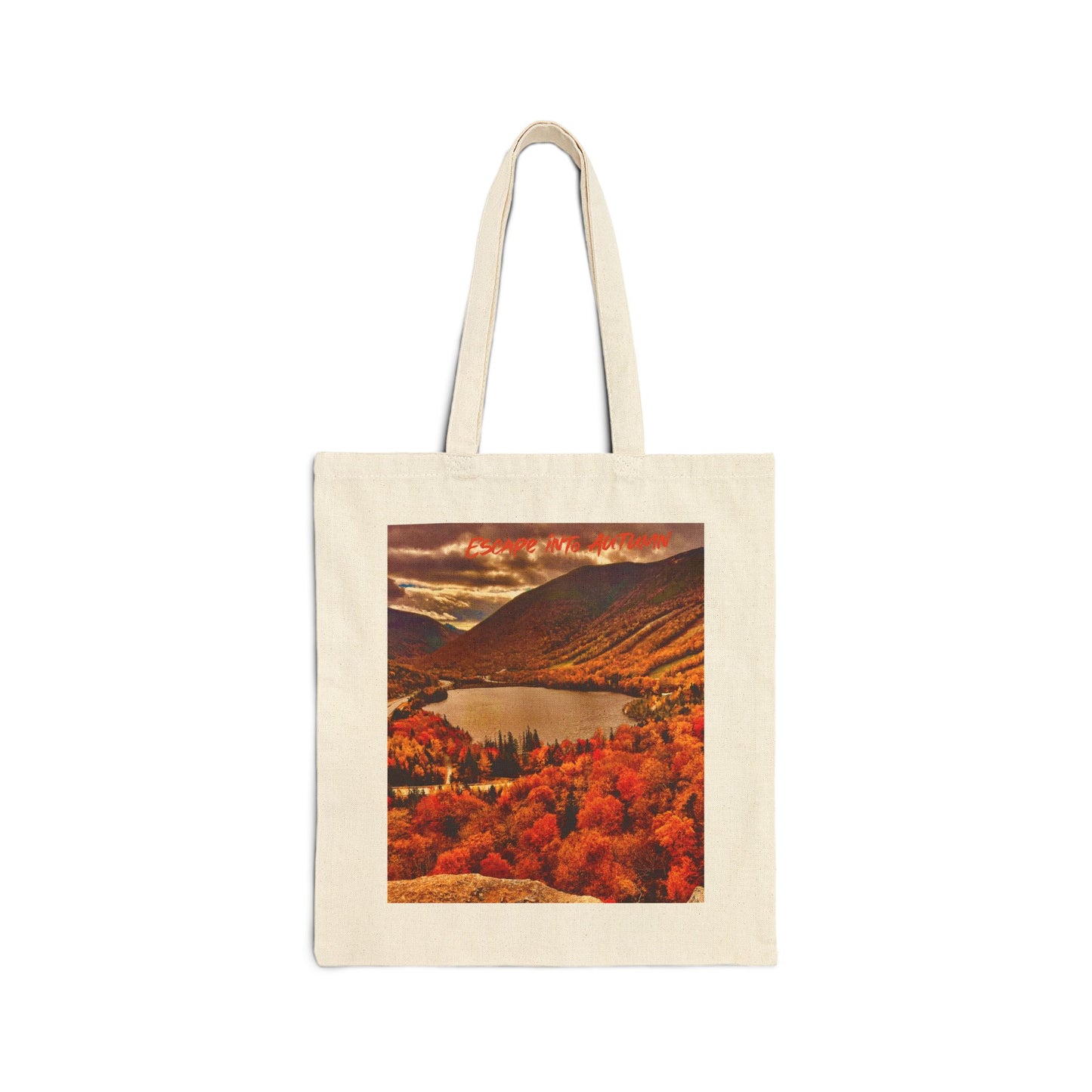 Escape into Autumn Cotton Canvas Tote Bag