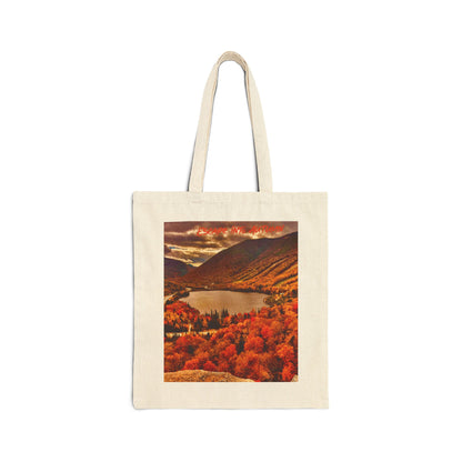 Escape into Autumn Cotton Canvas Tote Bag