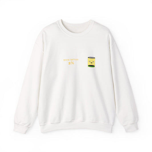 Social battery 2% Unisex Heavy Blend™ Crewneck Sweatshirt