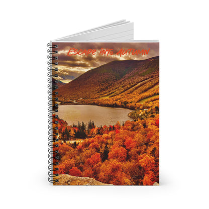 Escape into Autumn Spiral Notebook - Ruled Line