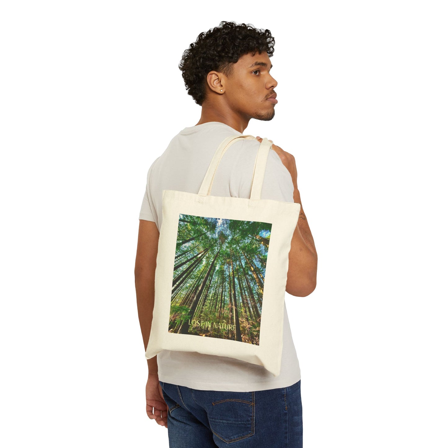 Lost in Nature Cotton Canvas Tote Bag
