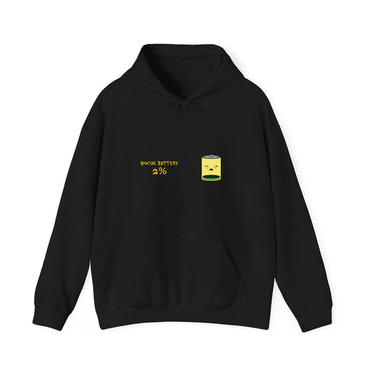 Social battery 2% Unisex Heavy Blend™ Hooded Sweatshirt