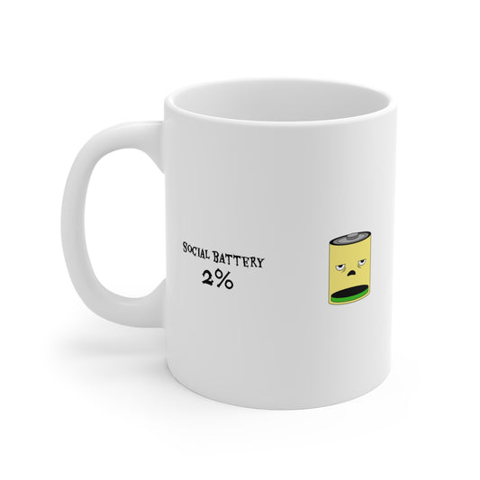 Social Battery 2% Mug
