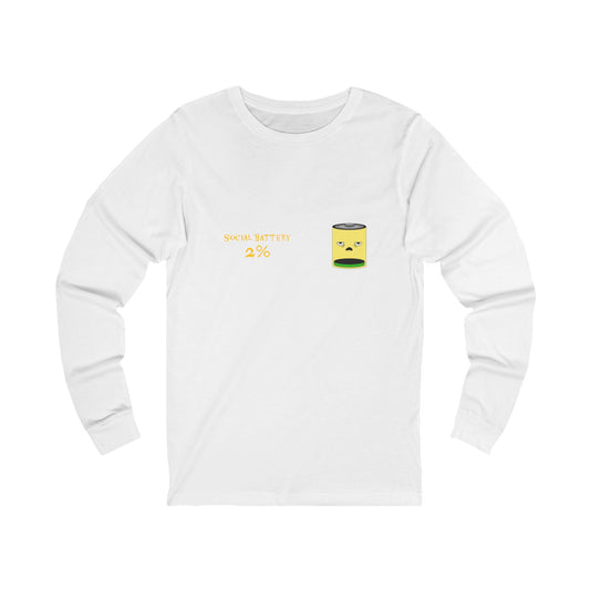 Social Battery 2% Unisex Jersey Long Sleeve Tee