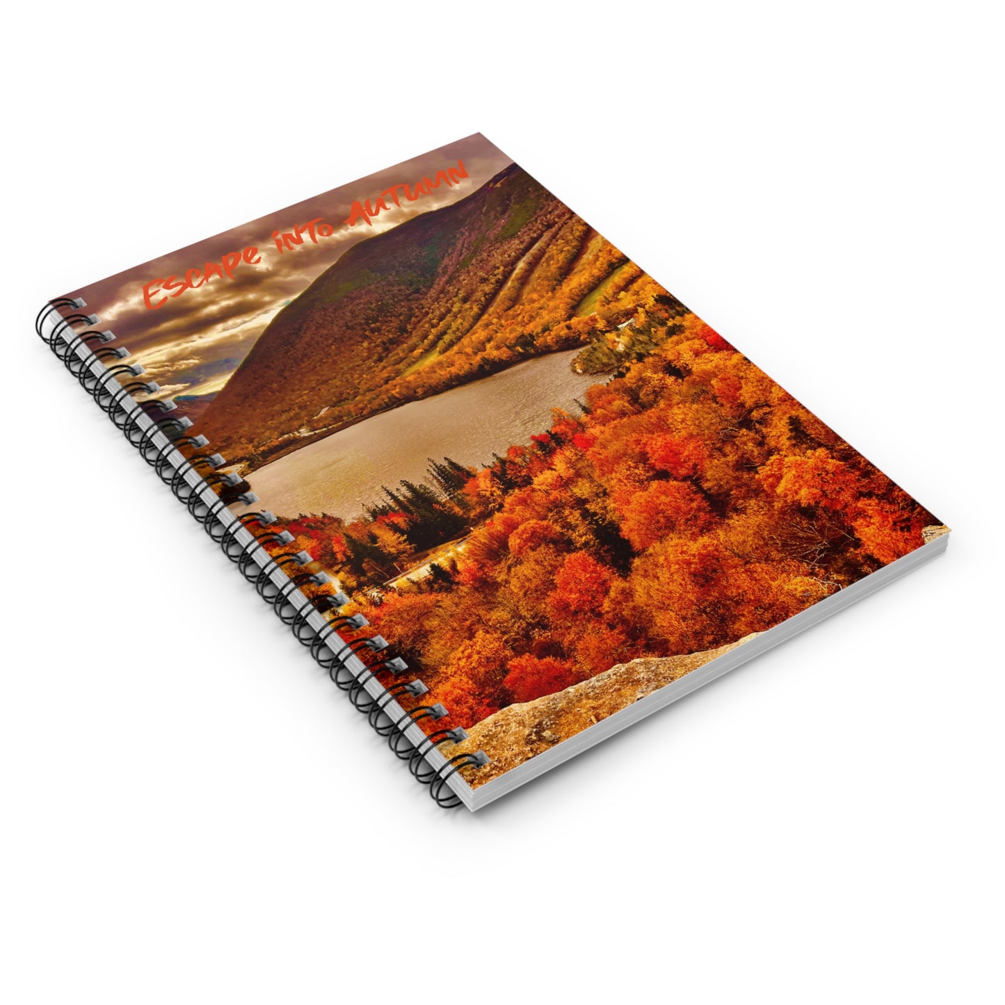 Escape into Autumn Spiral Notebook - Ruled Line