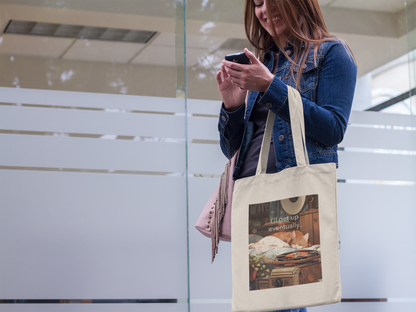 I'll get up eventually...Cotton Canvas Tote Bag