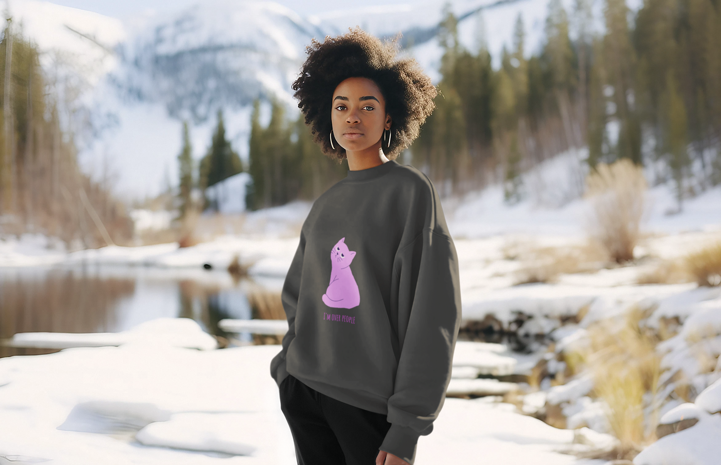 I'm over people Unisex Heavy Blend™ Crewneck Sweatshirt