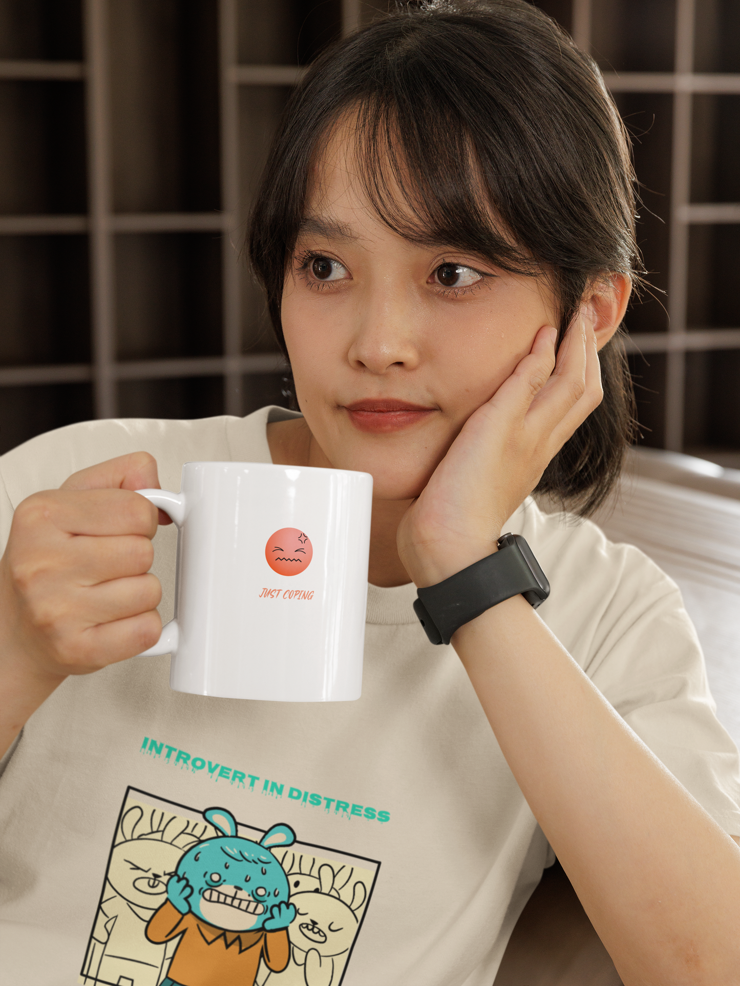 Coping Mood Mug - Just Coping Fun Coffee Cup