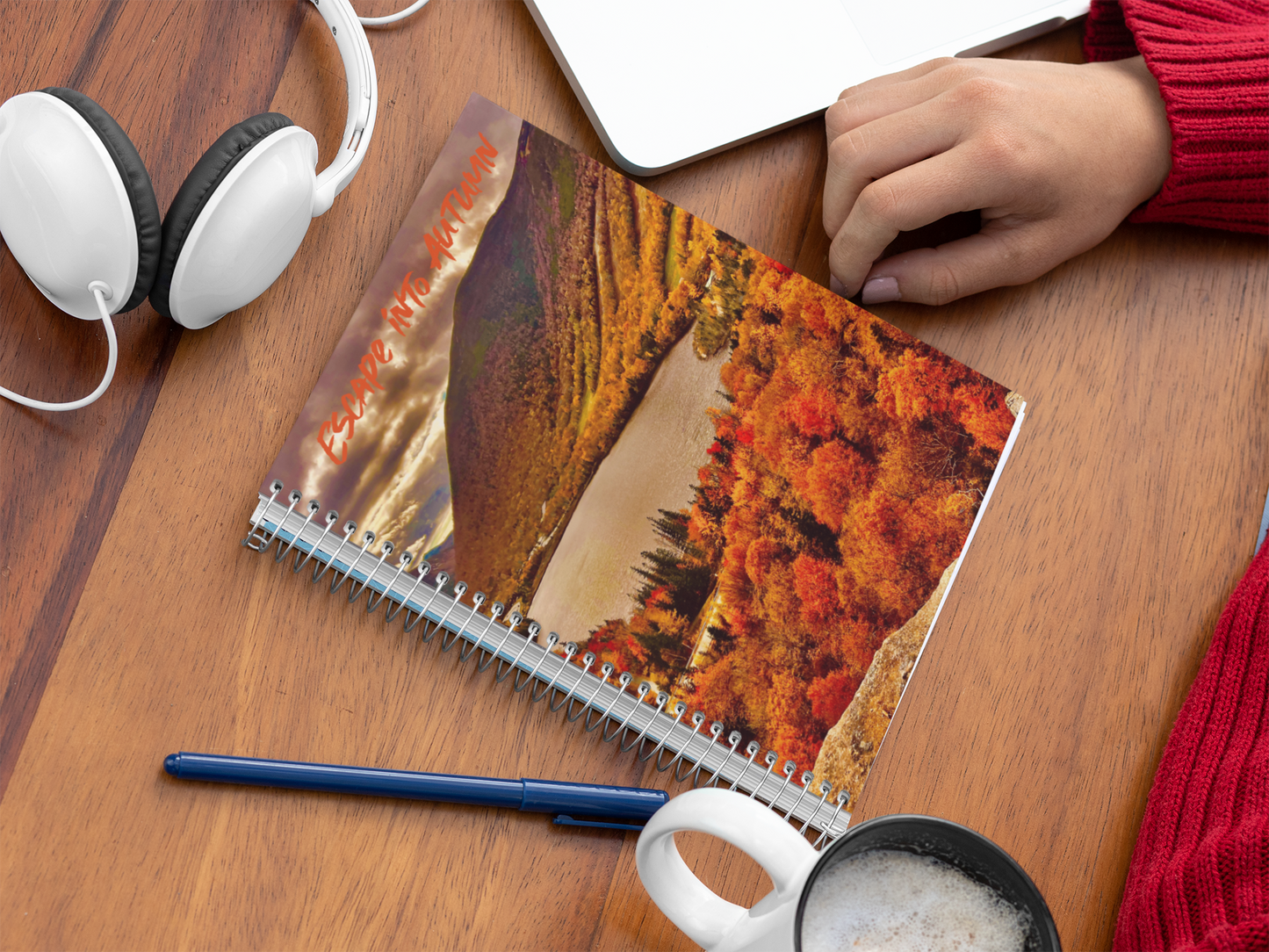 Escape into Autumn Spiral Notebook - Ruled Line