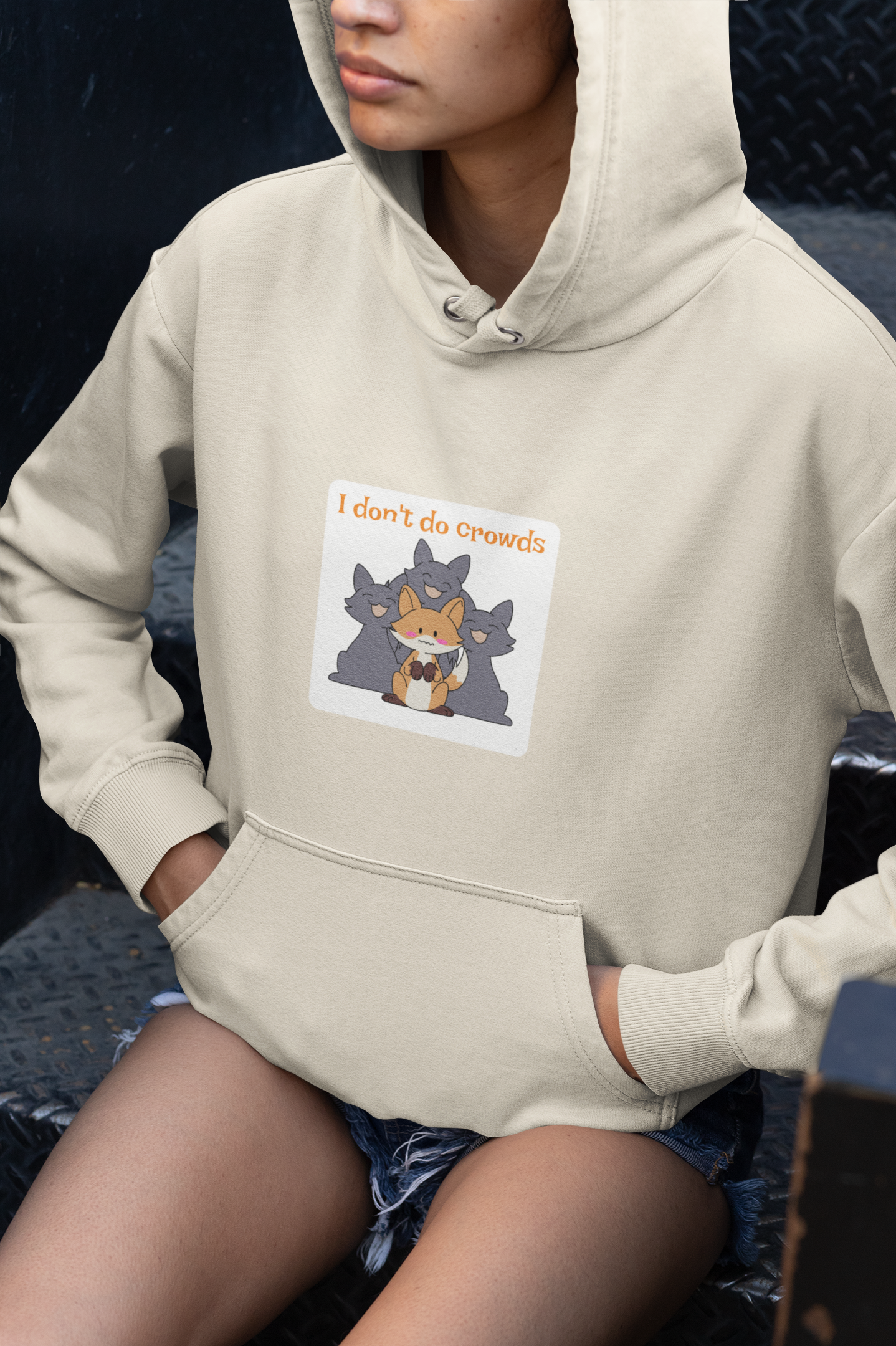I don't do crowds Unisex Heavy Blend™ Hooded Sweatshirt