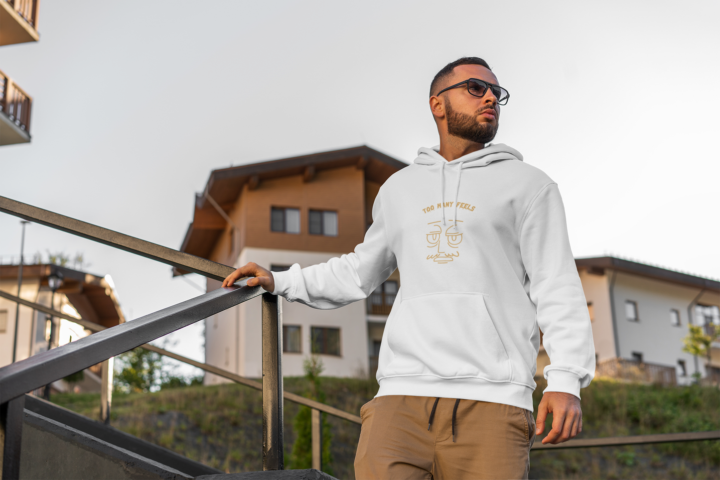 Too many feels Unisex Heavy Blend™ Hooded Sweatshirt